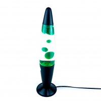 Лава лампа зелёная, 40 см , чёрный корпус